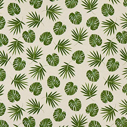 Fabulous Fabrics Dekostoff Halbpanama Palme – Natur — Meterware ab 0,5m