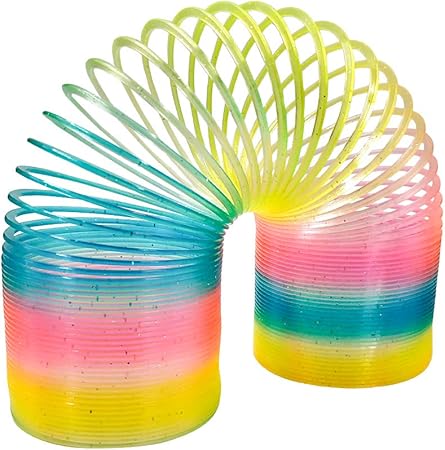 Amazon Vinciph レインボーコイルスプリングスリンキートイ 巨大なクラシックノベルティプラスチックマジックスプリングトイ 男の子と女の子の誕生日やクリスマスに最適 3x6インチ 7 6x15cm 大工さん おもちゃ