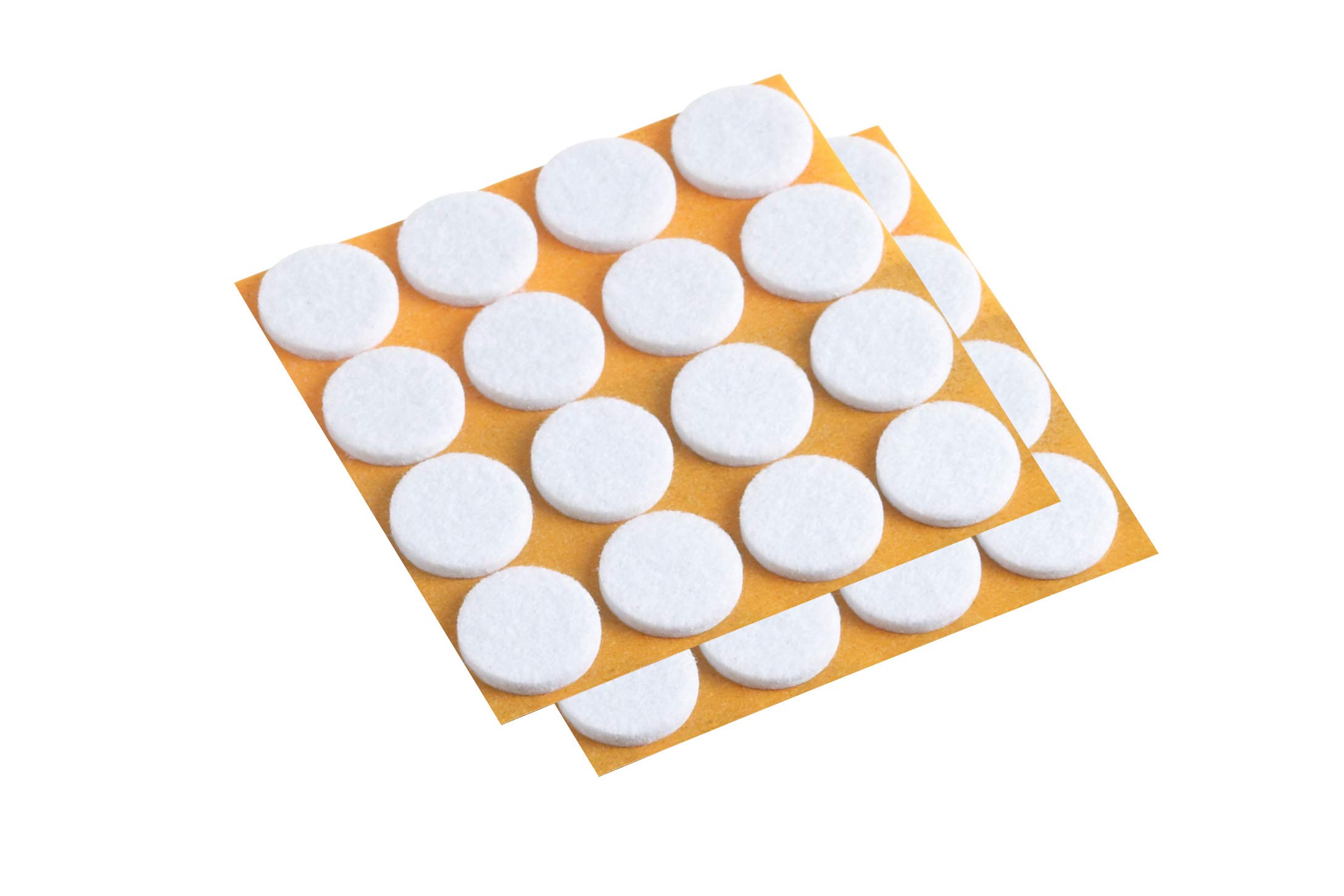 Metafranc 645026 Felt Diameter Self-Adhesive White Pack of 20 Effective Protection Furniture Set for Sensitive Chair Glides/Floor Gliders, Weiß, Ø 17 mm (20 Stück)