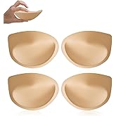 KSang Super Thick Bra Pads Inserts for Push Up, 2 Pairs Breast Enhancers Sport Padding Add 1-2 Cups for Women Swimsuits
