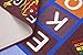 Ottomanson Jenny Collection Dark Red Frame with Multi Colors Kids Children's Educational Alphabet (Non-Slip) Area Rug, 5'0