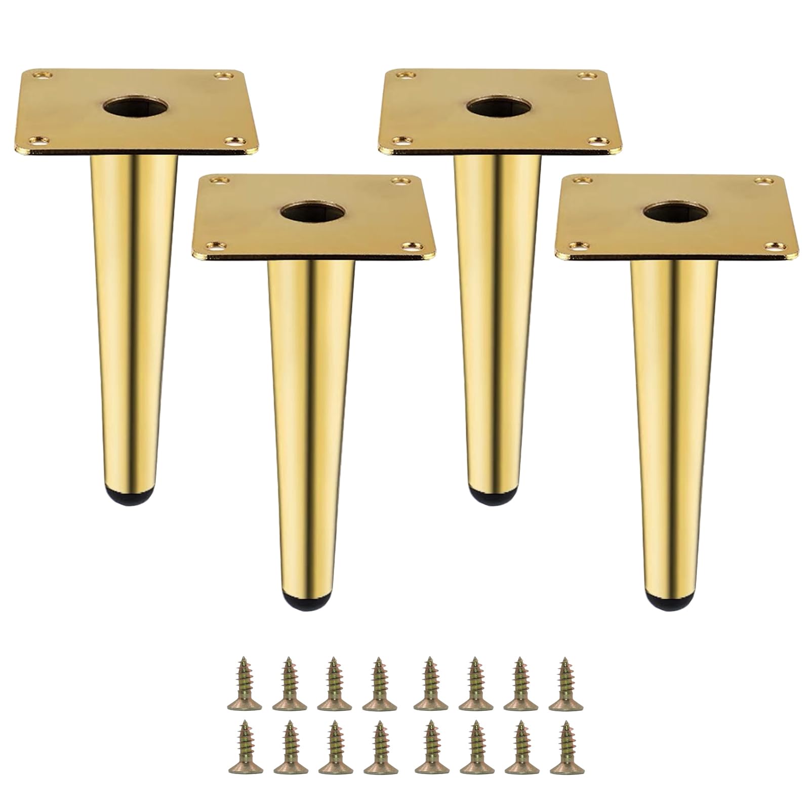 Photo 1 of SWTOOL Gold Metal Furniture Legs Heavy Duty Straight Furniture Feet DIY Modern Replacement Legs for Cabinet Sofa Couch Chair-Set of 4 (Gold, 6")