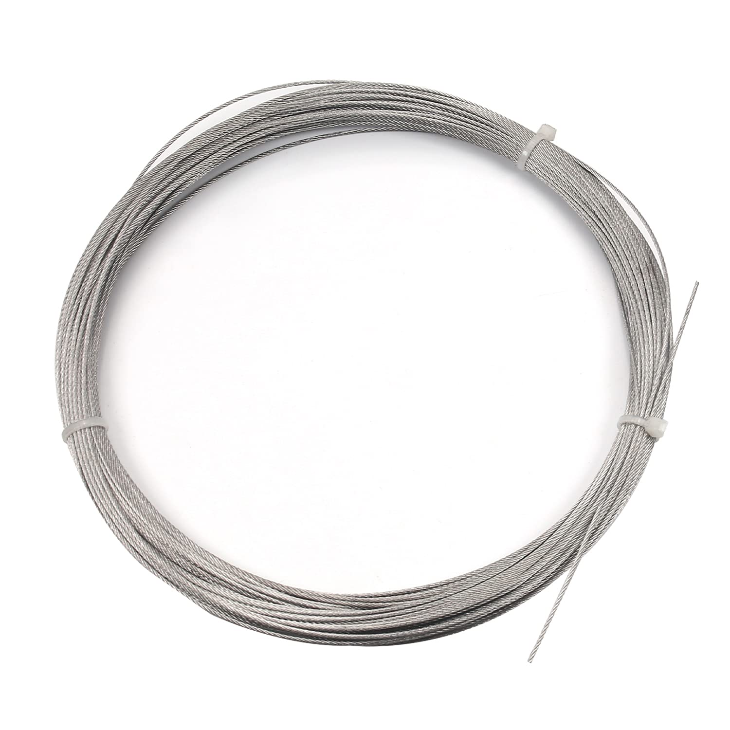 Othmro 82.02FT Wire Rope 304 Stainless Steel Cable Rope, 0.04inch Dia Flexible Metal Wire Rope Cable for Railing, Decking, Outdoor Shades, DIY Balustrade 1pcs