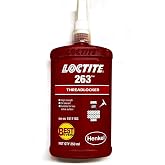 1330335 Loctite Primerless Threadlocker 263, 250mL, Red | Acrylic Dimethacrylate Ester