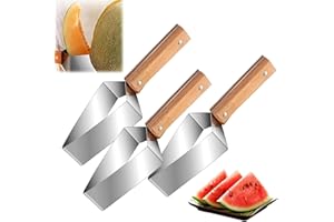 Stainless Steel Watermelon Slicer, 2026 New Triangle Watermelon Cutter, Manual Fruit Cutter, Stainless Steel with Wooden Hand
