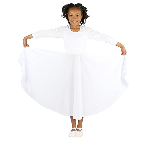 Danzcue Girls Praise Loose Fit Full Length Long Sleeve Dance Dress in Saudi  Arabia | Whizz Dresses