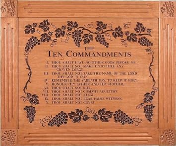 The Ten Commandments Wall Dcor Carved and Lasered