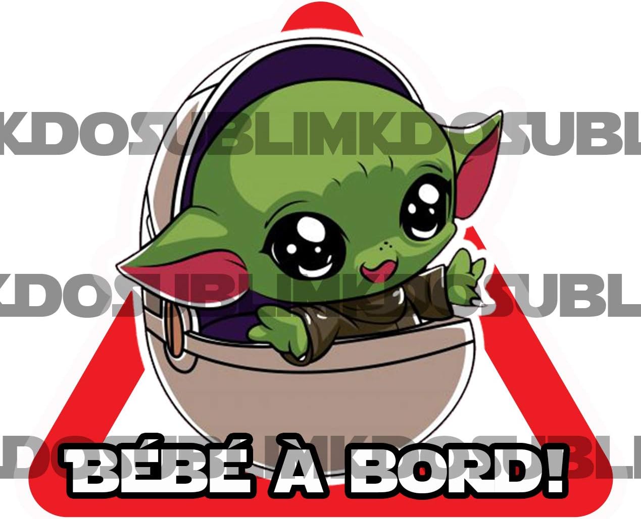 Loclic Com Autocollant Couleur Sticker Adhesif Bebe Yoda Bebe A Bord Accessoires Sieges Auto Et Accessoires