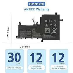 ANTIEE 42Wh B31N1729 Laptop Battery for ASUS
