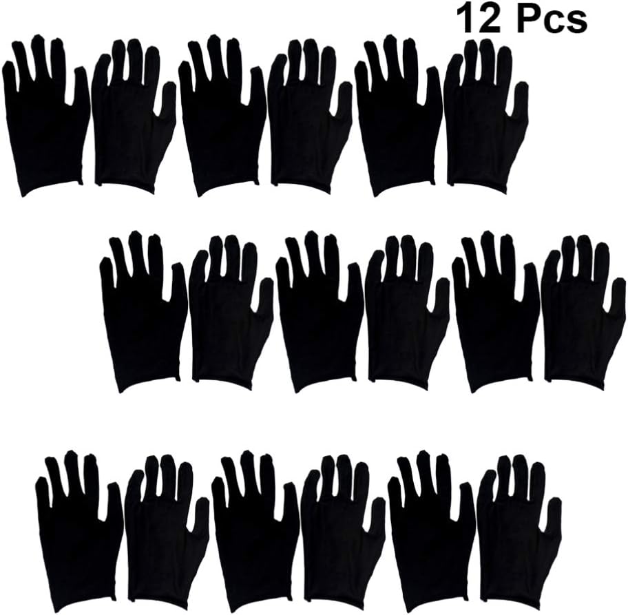 HEALLILY 12 works Working Gloves Cotton Gloves Reusable Cleaning Gloves Adults Protective Gloves Labor Supply for Industrial Labor Gardening Black L - Image 3
