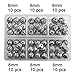BEADNOVA 60pcs 8mm Tibetan Silver Round Hollow Spacer Charm Beads for Jewelry Findings Making with Free Plastic Container Mix Lot Box Set Assortment