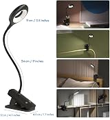 CUHIOY 2Pack Clip On Bed Light Rechargeable 5 Color 5 Brightness Touch view 4