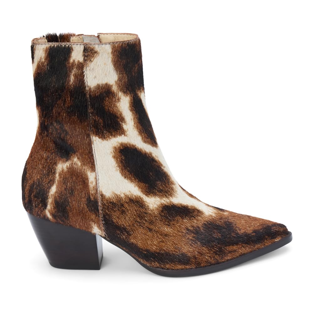 Matisse Footwear Caty Mid-Calf Boot, Premium Calf Hair, 2.5" Heel, 7" Shaft, Medium Width, Brown Multi, 9 M Image
