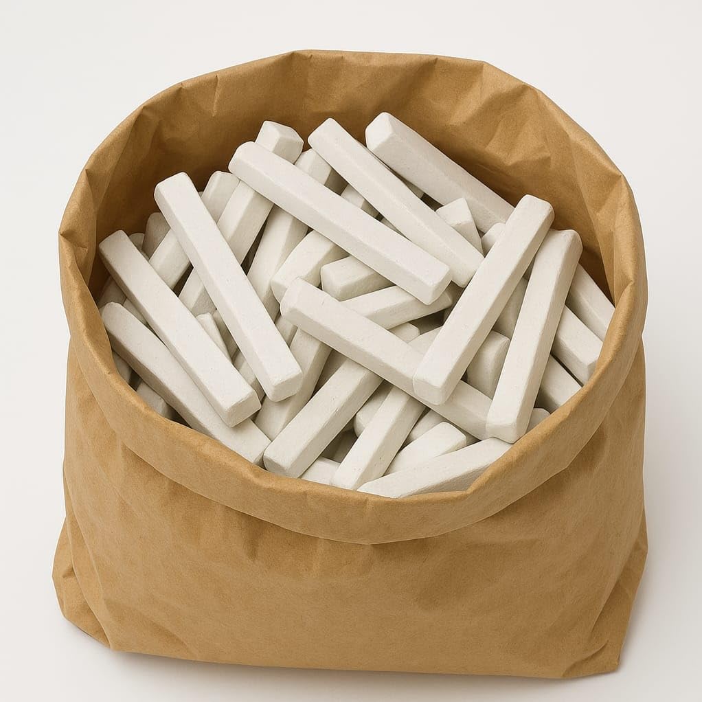 Photo 1 of 4OUR FAITH Edible Slate Pencils Jumbo Pack of 5 kg (175 oz) | White Chalk Bars | Natural Limestone | Thin Edible Chalk