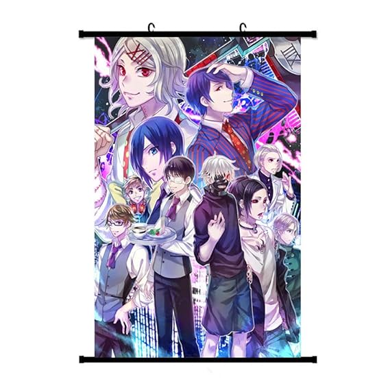 ALTcompluser Wallscroll Wandbanner für Tokyo Ghoul Dekorative Rollbild Wandbild Stoff Poster Anime(30 × 45 cm Stil 3)
