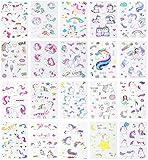 Unicorn Temporary Tattoos for Kids Girls 250+Tattoos (20 Sheets) Waterproof Unicorn Tattoo Unicorn Children Girls Party Supplies Party Favors