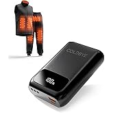 ColdBye 7.4V/5V 20000mah PD 30W Battery Pack for Heated Vest Built-in 3 DC Size Adapter, 𝟕.𝟒𝐕/5𝐀 𝟐𝟎𝟎𝟎𝟎𝐦𝐀𝐡 Fasting Charging Battery Pack for Heated Jackets with LED Display