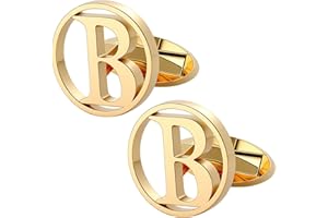 GWD Cufflinks for Men Classic Tuxedo Shirt Wedding Cuff Links Personalized Initials A-Z Gift