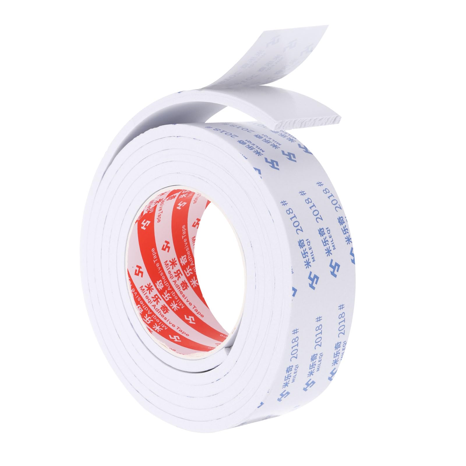 PATIKIL 2m/6.6ft Sealing Foam Tape, 4cm Wide 5mm Thick Single Sided Weather Stripping Door Seal Strip for Window Door Insulation, White