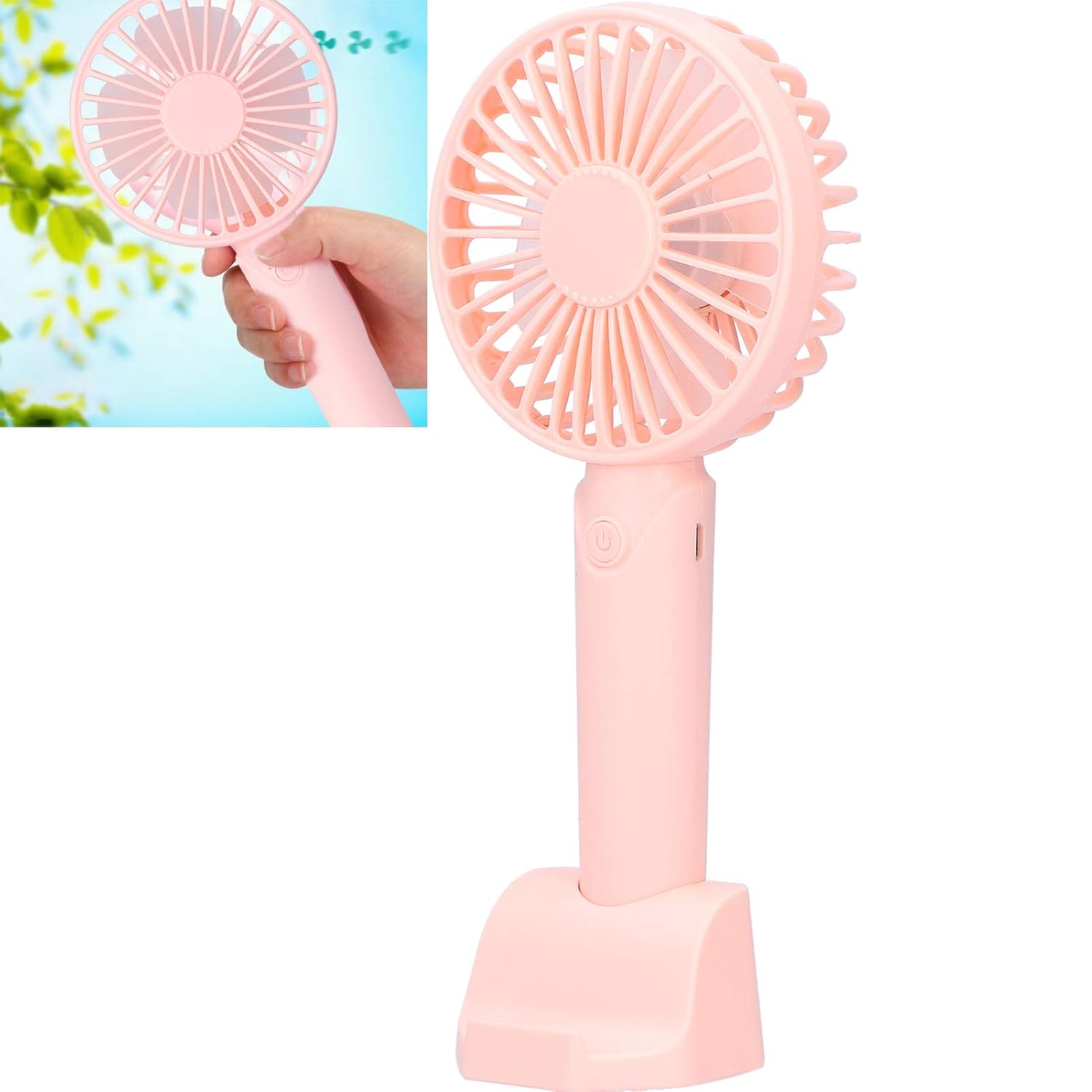 Mini Fan, Small Fan Chargeable 4‑Blade Handheld for Amazon.in Electronics