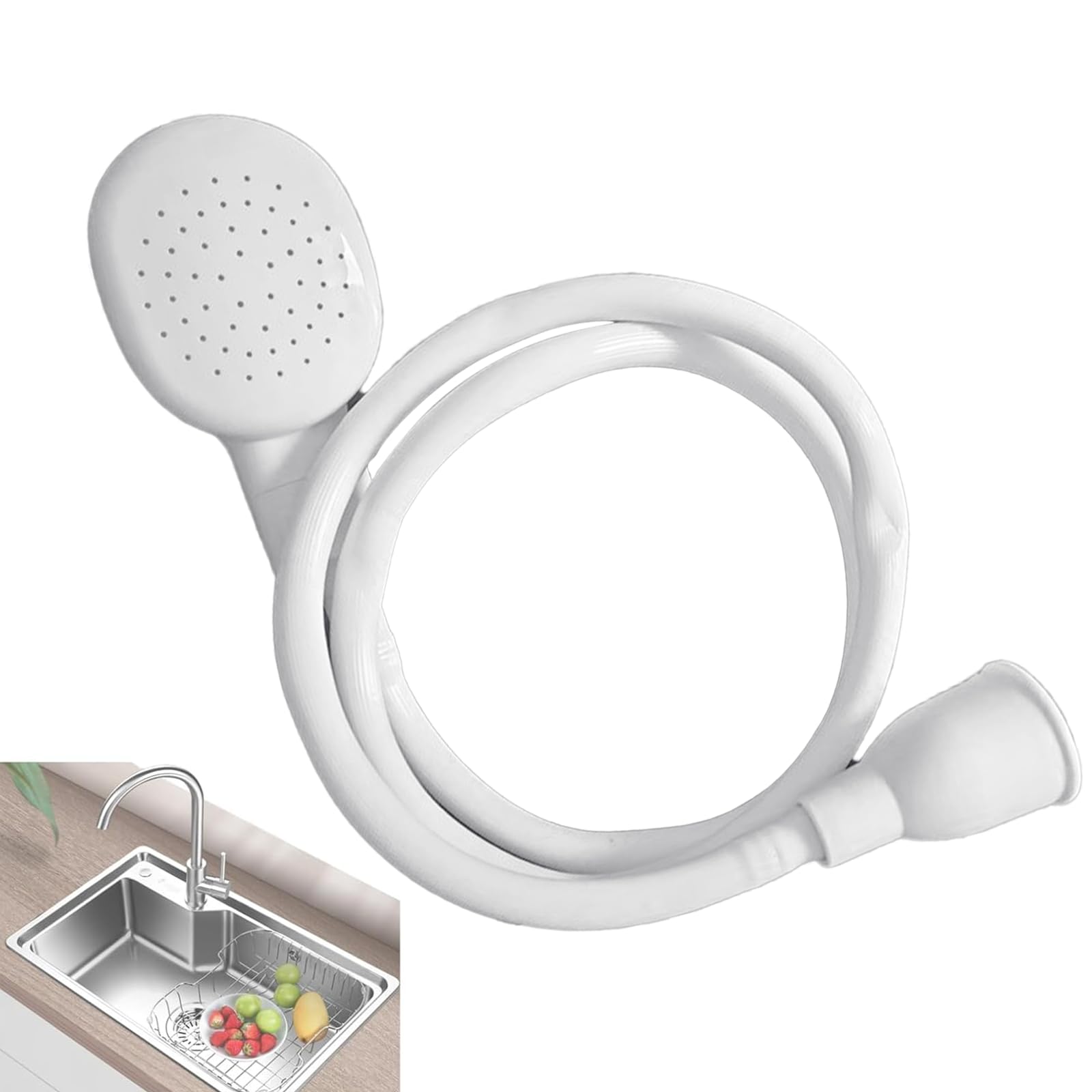 Photo 1 of 3.28FT Sink Spray Hose,Portable Sink Hose Faucet Sprayer, Shampoo Sprayer Handheld Faucet Shower Head Spray for Bathing Baby,Pets,Washing Hair,Rinsing Vegetables