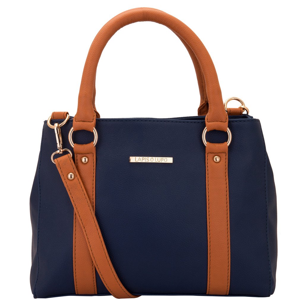 lapis o lupo women's blue handbag ( blue ,llhb0013bl)