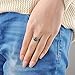 Mytys Vintage Retro Silver Black Round Cut Marcasite Stone Ring Fashion Statement Jewelry for Women Girls (6-10)