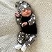 Newborn Baby Girl Boy Clothes Deer Tops T-shirt+Pants Leggings 3pcs Outfits Set, Black&Gray, 18-24 Months (Tag Size = 100)