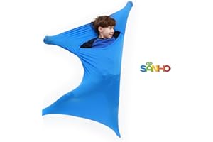 SANHO Premium Sensory Sock, Updated Version, Medium, 50" L x 24" W, Good for height:46"- 54" Blue