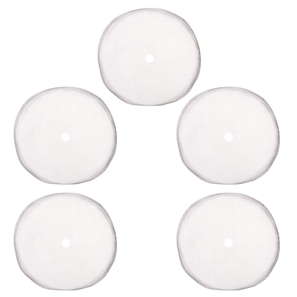 Fdit 5Pcs Coffee Filter Mesh, 8.5cm/3.3in Diameter Reusable Stainless Steel Filter Mesh French Press Filter Coffee Pot Filter Mesh for 600ml French Press Pot Accessory