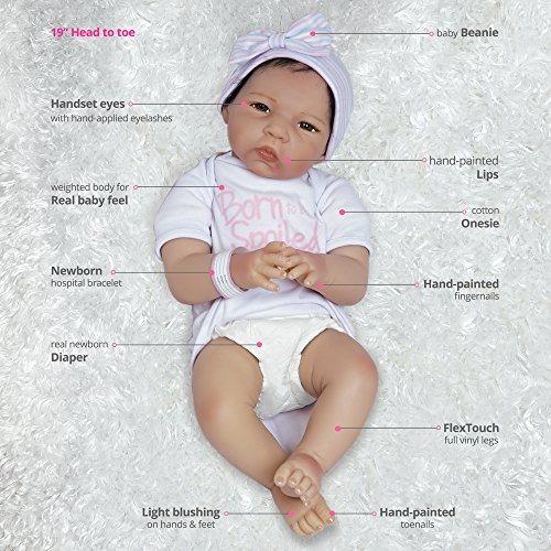 Paradise Galleries Reborn Baby Doll Like Lifelike AsianBaby Doll, Baby Bundles: Born To Be Spoiled Girl Doll Crafted in Silicone-Like Vinyl and Weighted Body, 19 inch