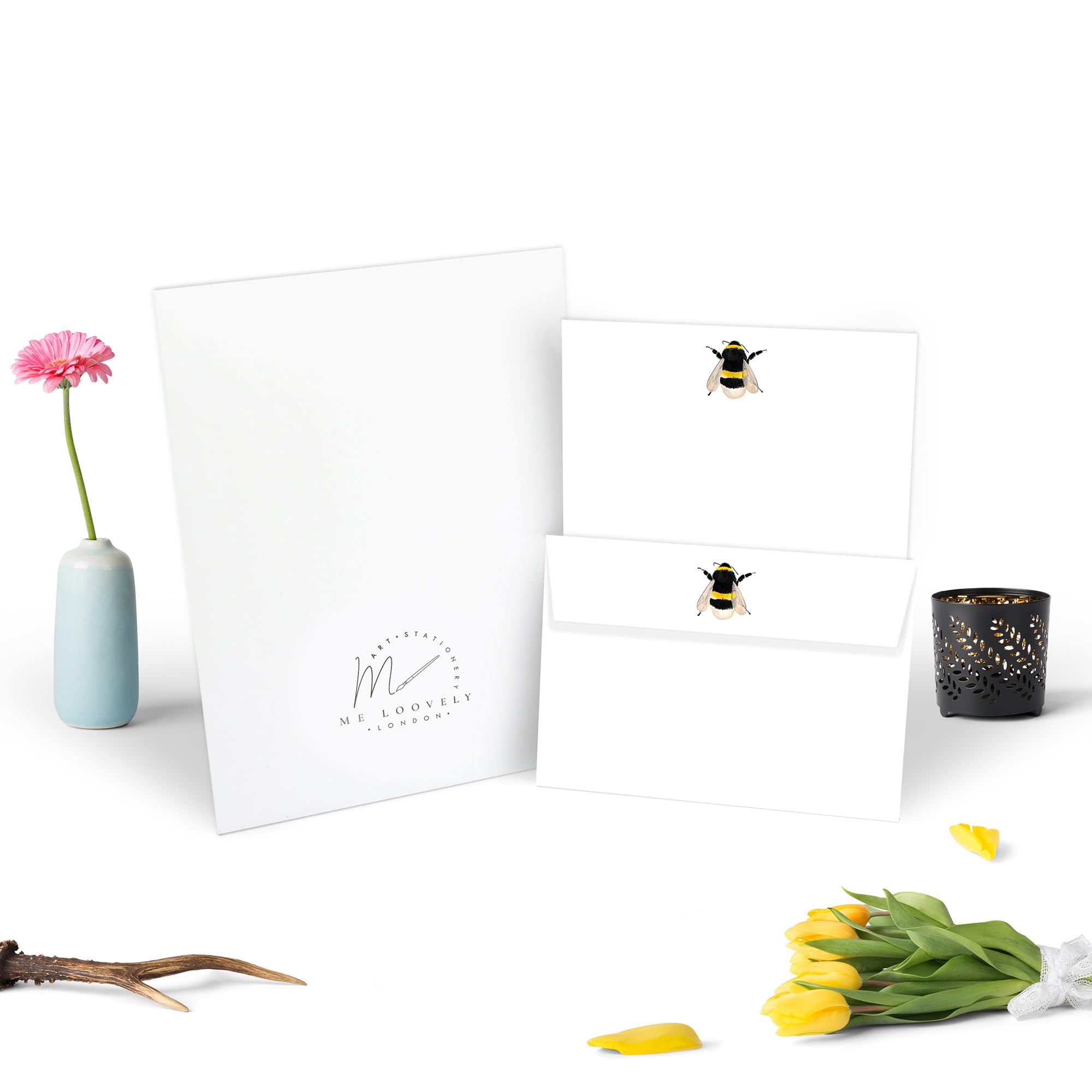 Me Loovely Bumble Bee Letter Writing Paper and Envelopes A5 Size Letters Papers Stationery Supplies for School Home & Office | Christmas Gifts (Pack of 10 Letters and Envelopes with Gift Envelope)