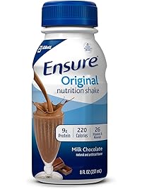 Ensure Original Nutrition Shake with 9 grams of protein, Meal Replacement Shakes, Milk Chocolate, 8 fl oz, 24 Count