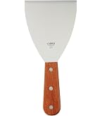 4"x4" Griddle Scraper & Burger Smasher - Stainless Steel With Wood Handle For Smash Burgers, Grill, Teppanyaki