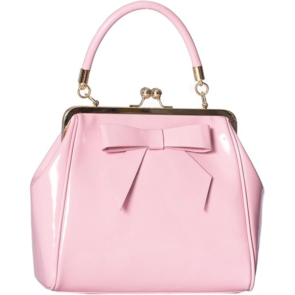 Sac Bandoulière Vintage Pin-Up Rockabilly - Rose Pastel - Style Rétro & Élégant