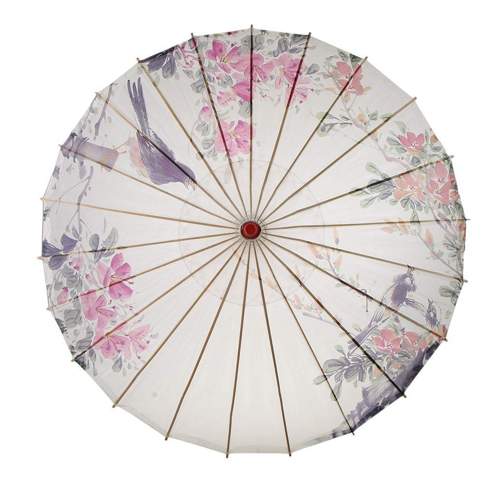 P Prettyia Chinesischer Stil Regenschirm Sonnenschirm Tanz Schirm Stockschirm Fur Dekoration Und Foto Requisiten Jiangnan Sonnenschirme Pavillons Markisen Garten Gartenmobel Zubehor