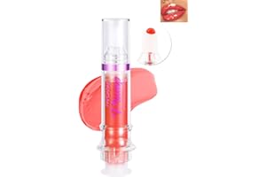 LYSDEFEU Spicy Lip Plumping Booster,Plumping Lip Oil with Chili Extract, High-Shine Smooth Fuller Lips, Hydrating & Volumizes Lip Glaze, Plump and Pout Lip Plumper Lipstick, Christmas Makeup Gift for Women-04#