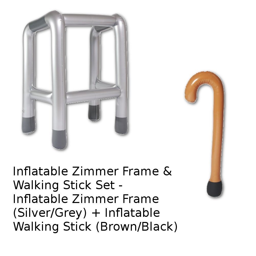Inflatable Zimmer Frame & Walking Stick Set Amazon.co.uk Toys & Games