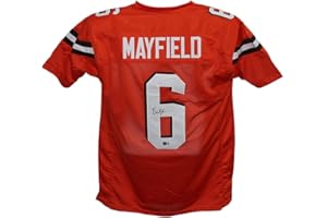 DENVERAUTOGRAPHS Baker Mayfield Autographed/Signed Pro Style Orange XL Jersey BAS