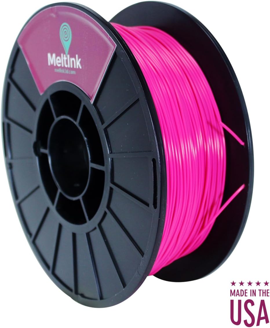 MeltInk3D Magenta PLA/PHA 3D Printer Filament Ø 1.75mm, 1Kg (2.2 Lb), MADE in U.S.A, Dimensional Accuracy: ± 0.05mm