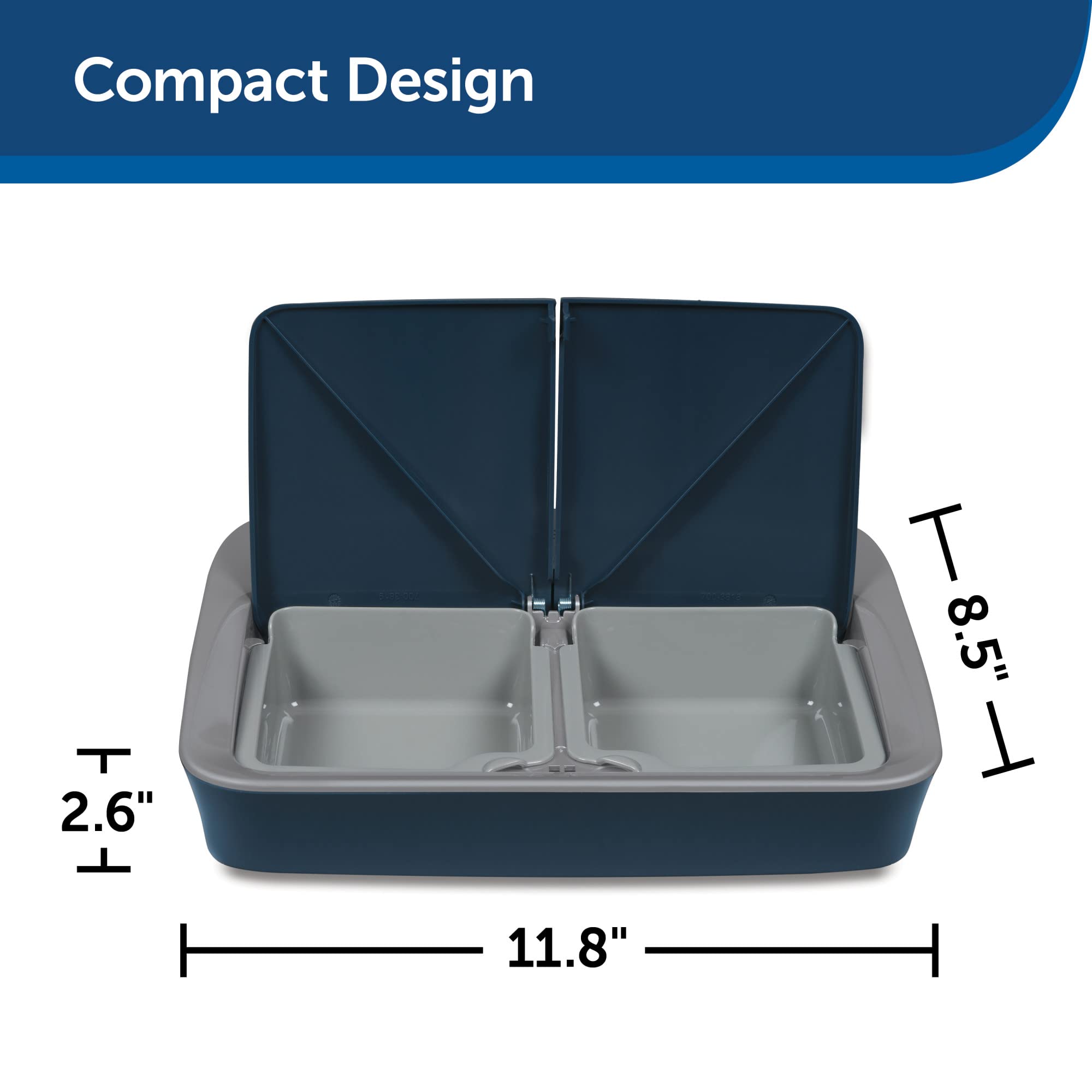 Digital 2 Meal Programmable Pet Feeder, Automatic Dog and Cat Feeder - Dry or Semi-Moist Pet Food Dispenser, Slow Feed Portion Control (3 Cup/16 Ounce), Tamper-Resistant, Dishwasher Safe
