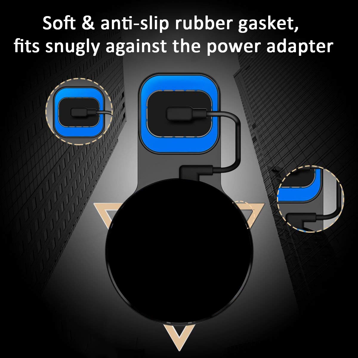 Echo Dot Wall Mount Outlet Hanger - Idealife Speakers Holder for Dot 2nd Generation Speaker Alexia Echo Dot Bracket Plug Mount with Alexa Short Charging Cable, Space-Saving Speaker Hanger (Black)