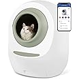 Casa Leo Loo Too Self-Cleaning Litter Box with Anti-Pinch Sensors, Odor Removal, Health Monitoring and Hands-Free App Control for Multiple Cats
