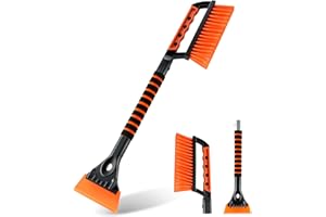 SINGARO Ice Scraper and Snow Brush for Car Windshield, Snow Scraper for Car, Snow Winter Car Necessities, Multi Functional Car Snow Removal Tools, Car Accessories Gift for Women and Man (Enhanced)