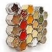 Gneiss Spice Small Empty Magnetic Spice Jars | Create a DIY Hanging Spice Rack on Your Fridge | Includes Hexagon Glass Jars, Magnetic Lids + Spice Labels (24 Small Jars, Black Lids)