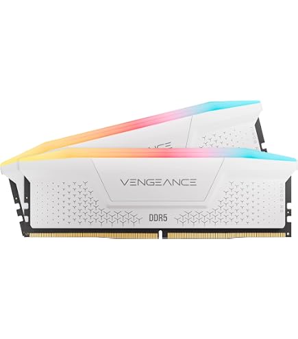 CORSAIR Vengeance RGB DDR5 RAM 32GB (2x16GB) Up to 6400MHz CL36-48