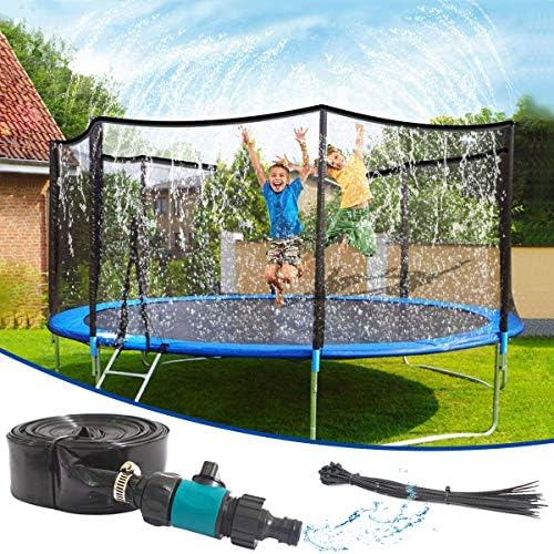 Yegrape Trampoline Sprinkler for Kids, Outdoor Trampoline Water Play