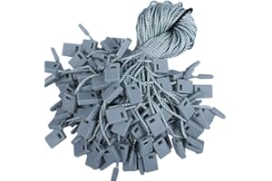 CENME 1000 PCS Hang Tag String Snap Lock Pin Loop Tie Fasteners,Polyester String White Hanging String White String Hang Tag String