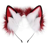 HAOAN Handmade Cat Fox Fur Ears Hairhoop Headwear Anime Party Halloween Costume Headband Hairband