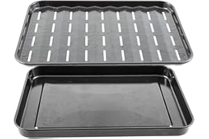 Nuwave Genuine Replacement Non-Stick Enamel Baking Pan & Broiler Rack, Guaranteed to Fit, Sold by Original Manufacturer, Comp